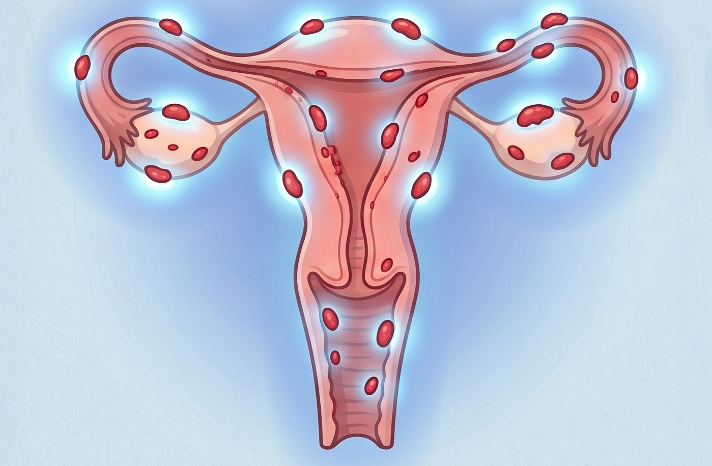 Cosa è l'endometriosi: tessuto simile all'endometrio che cresce fuori dall'utero, causando infiammazione e dolore cronico.