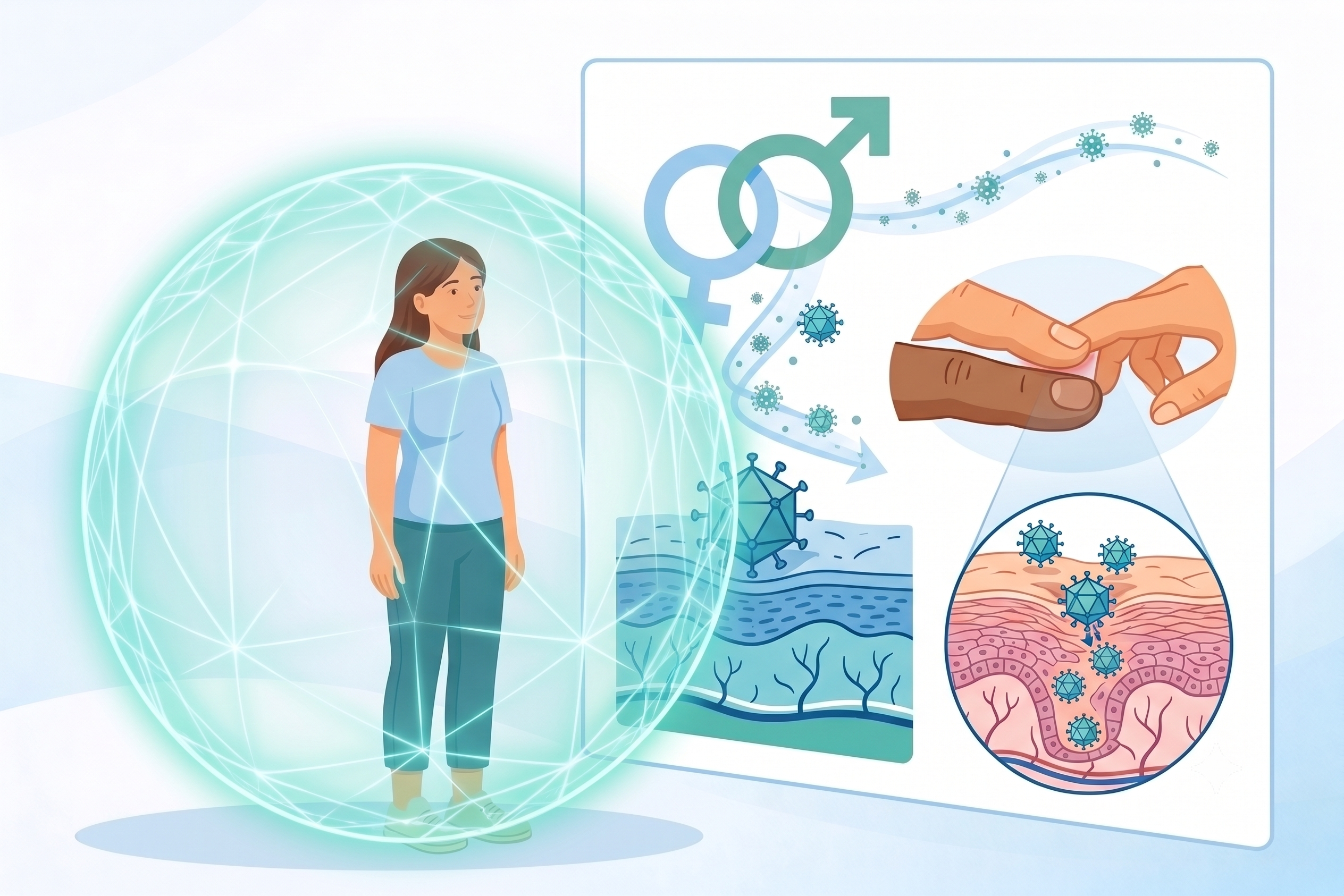Grafica informativa sulla prevenzione HPV